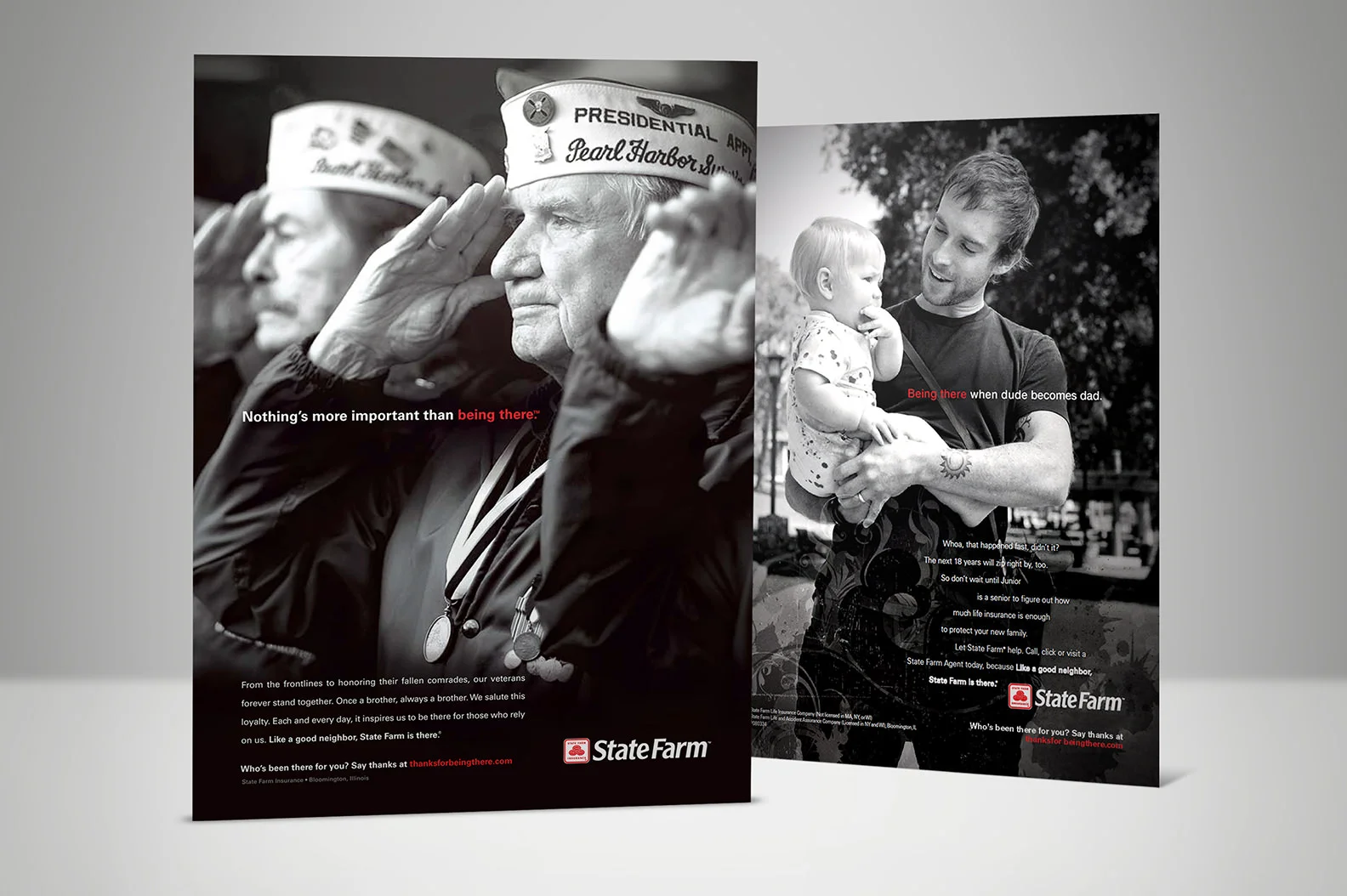 Specialized print (above) and outdoor (below) focused on unique "being there" moments.