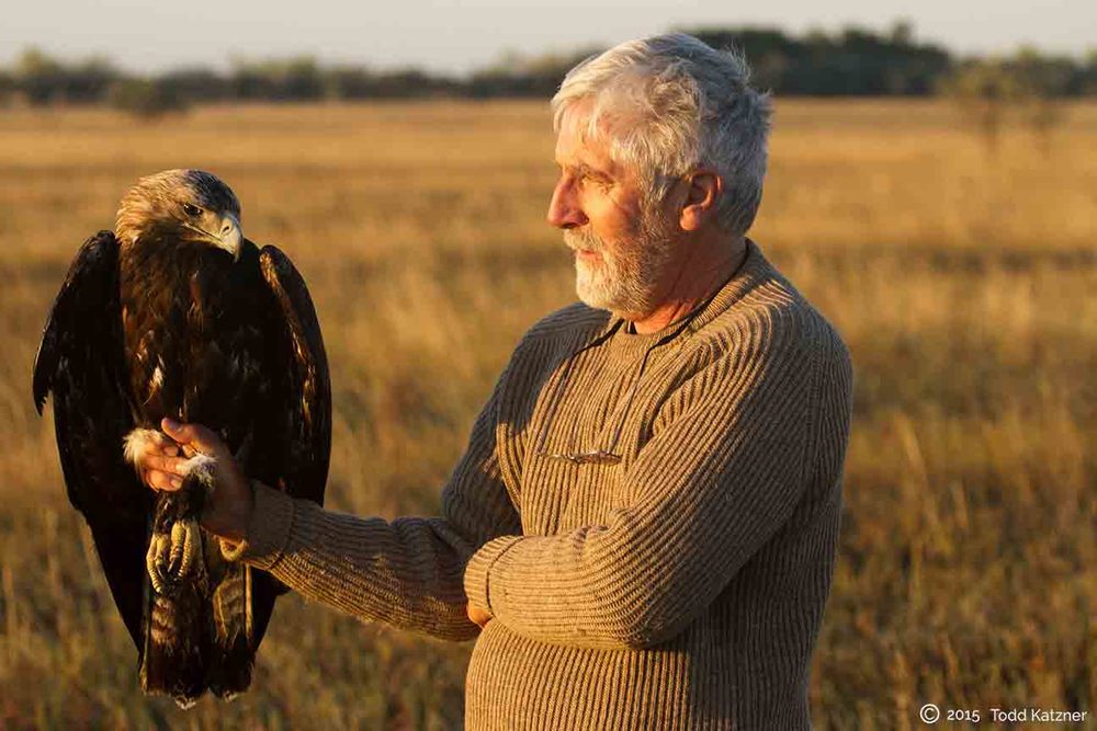  Dr. Peter Bloom with the eagle 