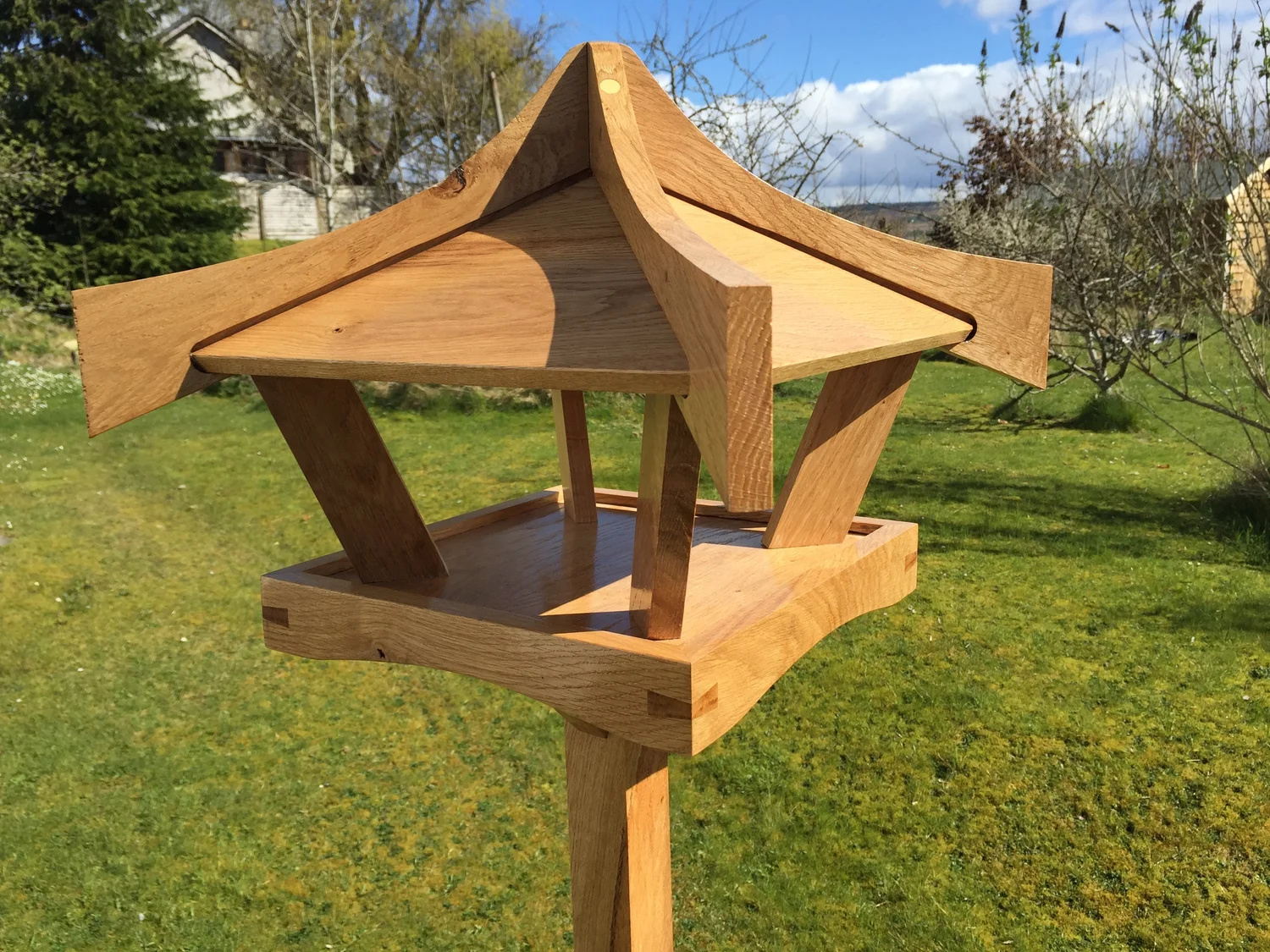 Oak Planter Bird Table Highland Woodcraft