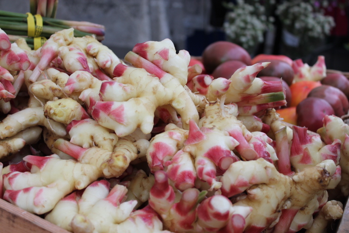 Fresh ginger at the market.