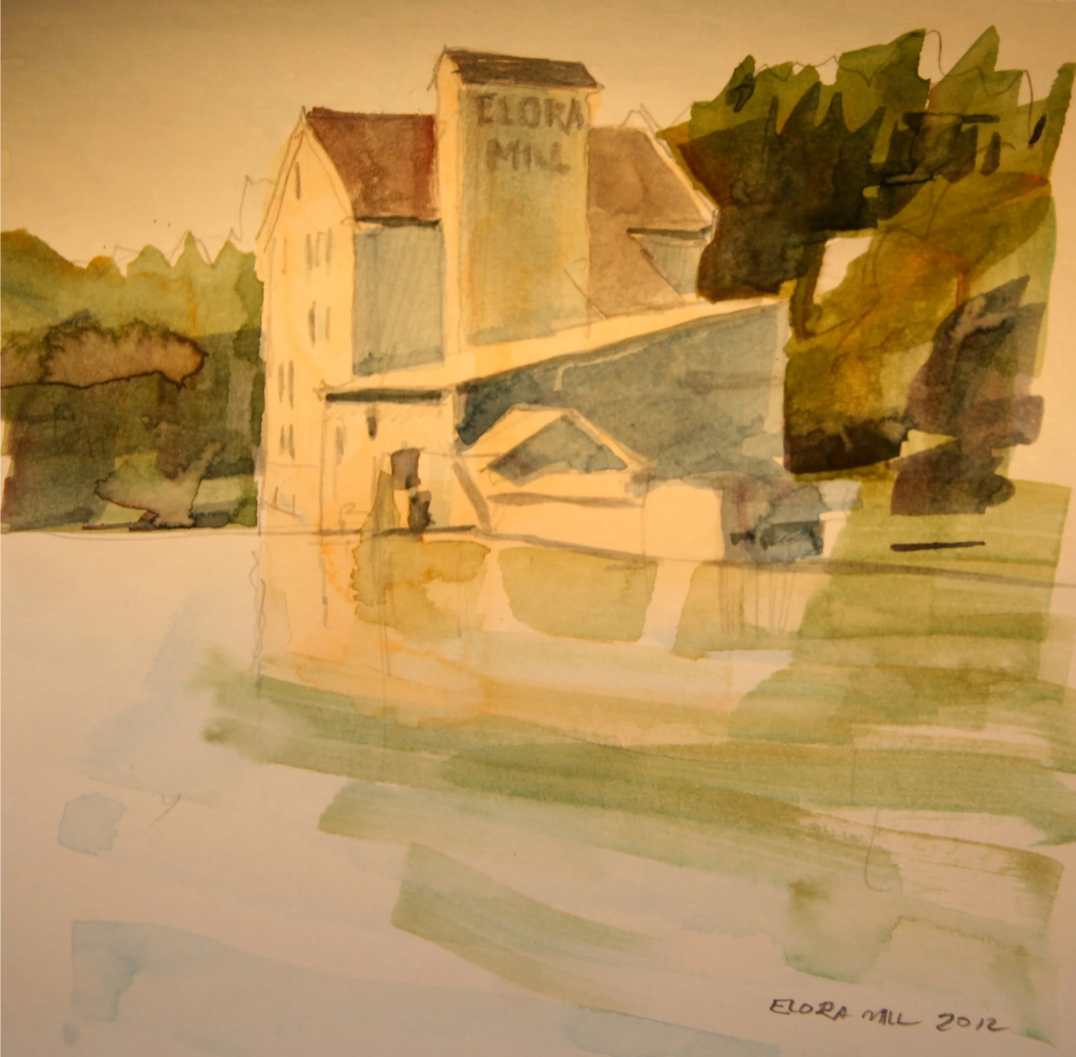 Elora mill sketch, Canada
