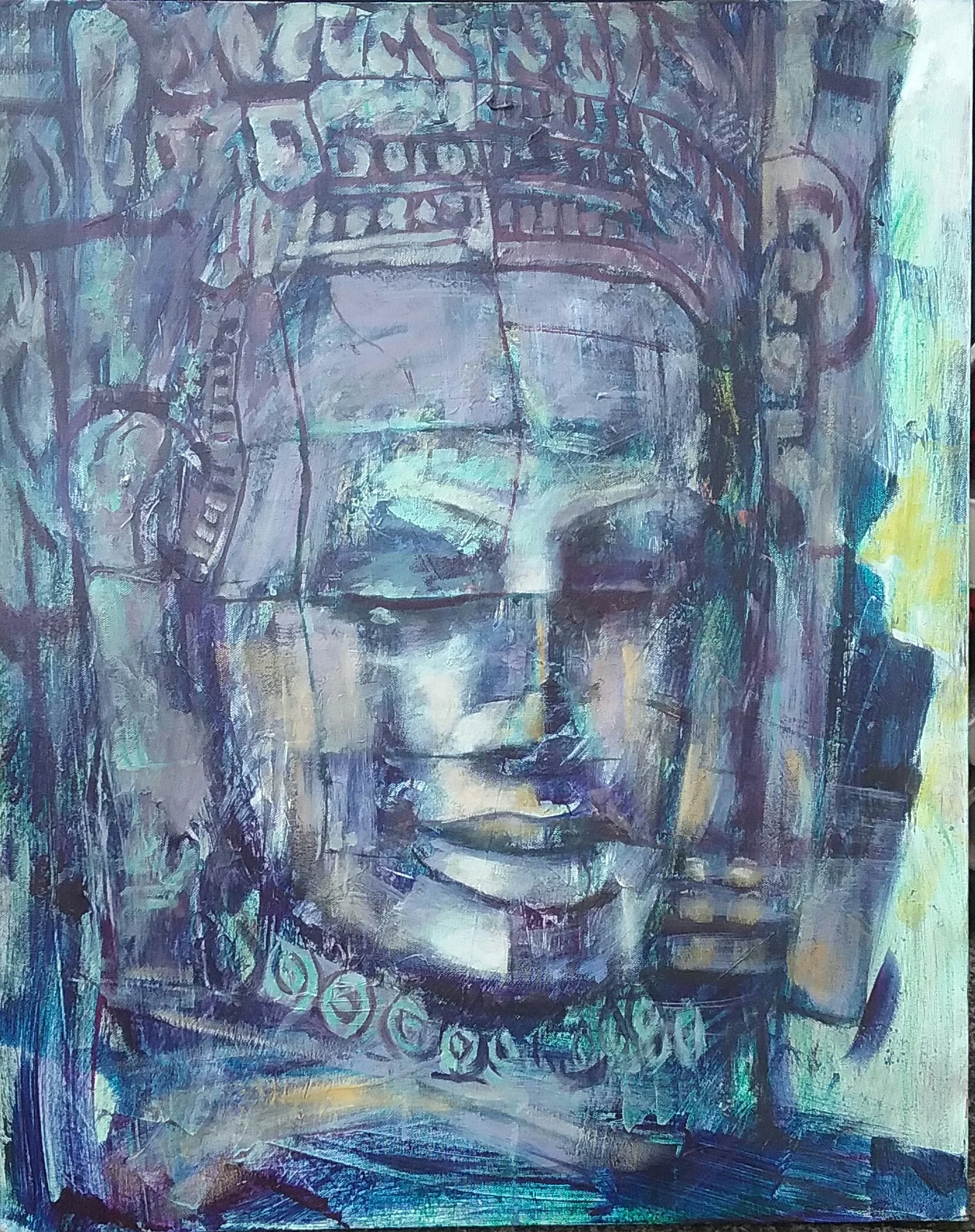 Temple face decoration, Cambodia