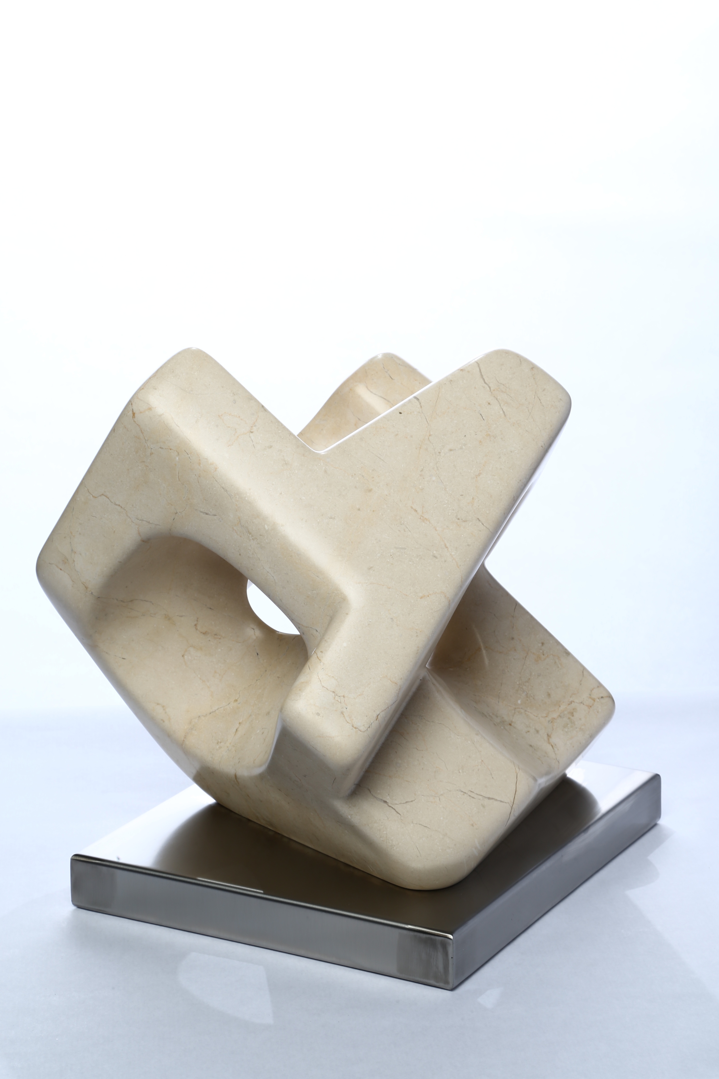    Around the Space    Marfil Marble 13½” x 6 ” x 6” 