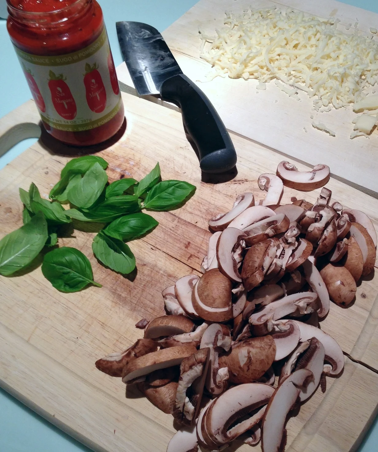 Freshly picked basil from our basil plant! 