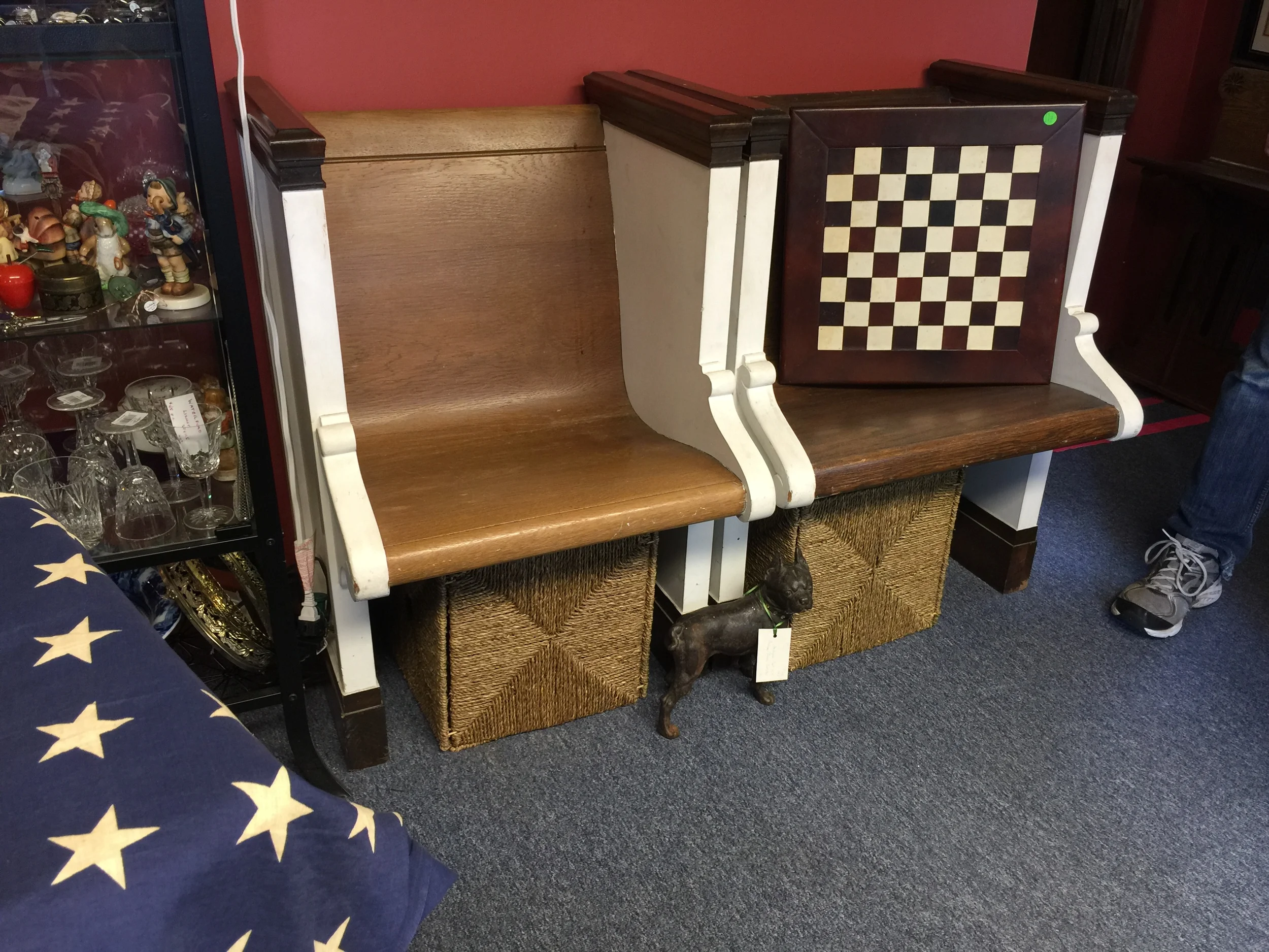 Vintage Church Pews, perfect for entry, porch or mudroom