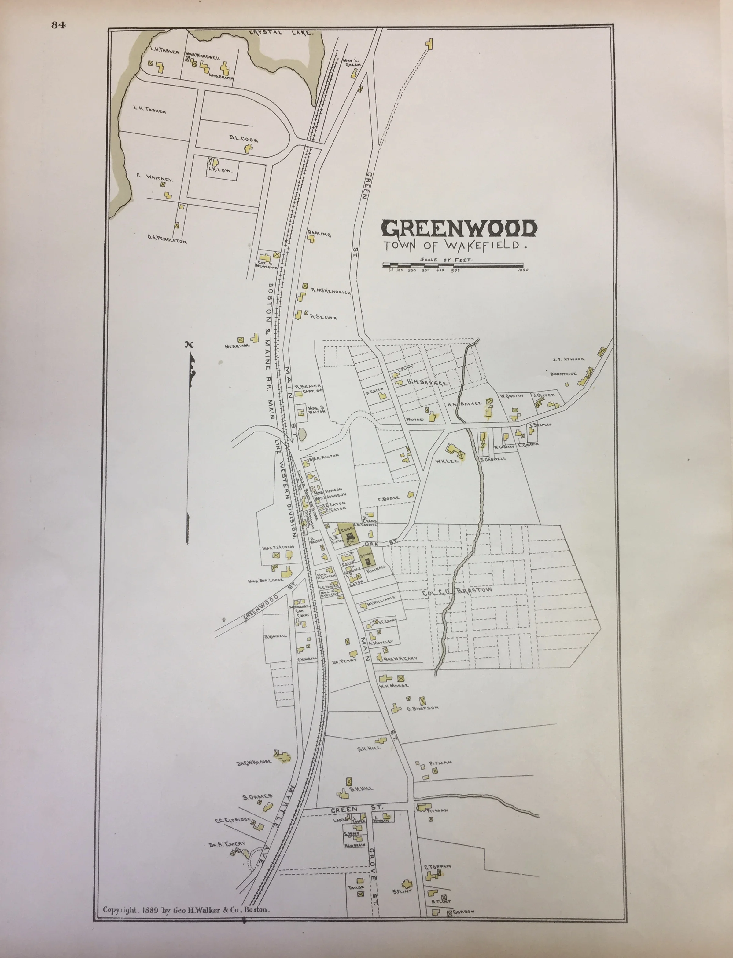 1889 map of Greenwood, authentic!