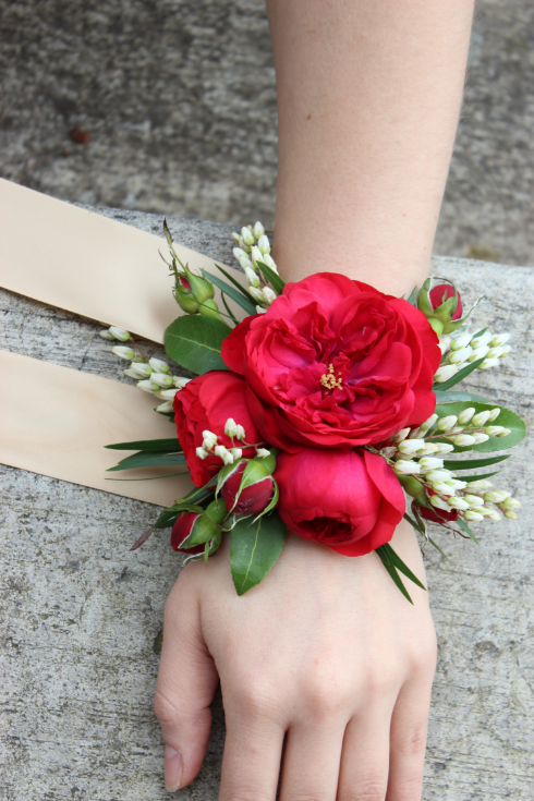 Modern wrist corsages for weddings and special occasions Sophisticated Floral Oregon Wedding and Event Florist