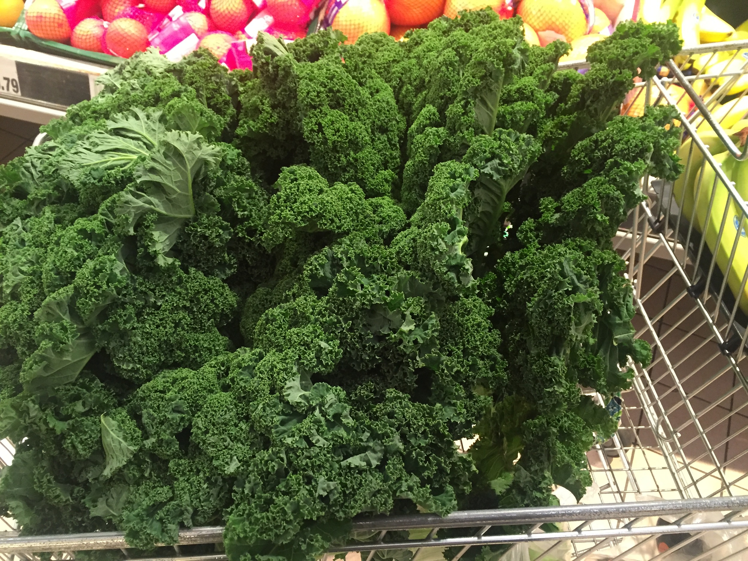 Yes, thats a grocery cart filled with kale, beautiful isn't it?