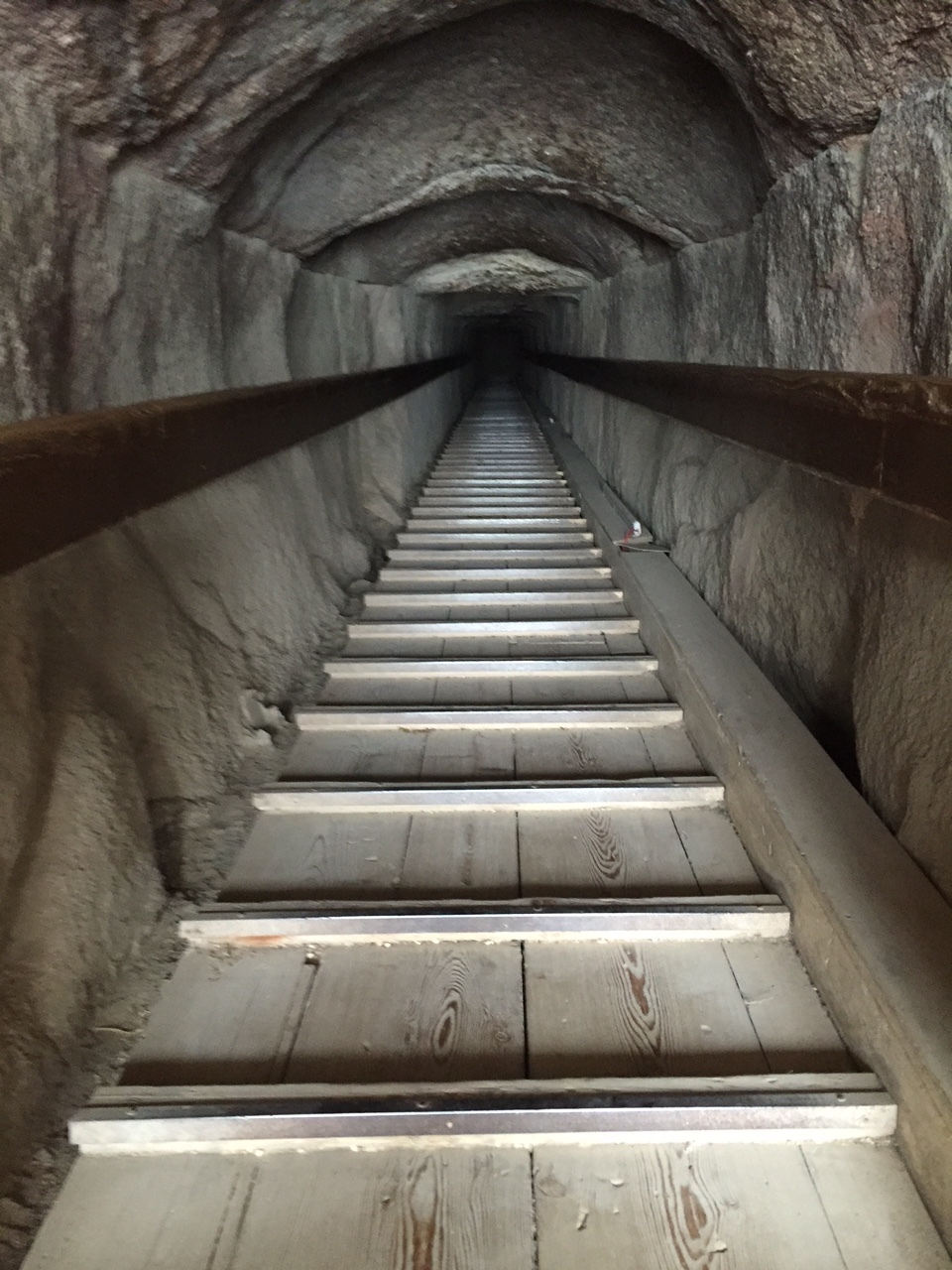 The staircase down to the burial chamber