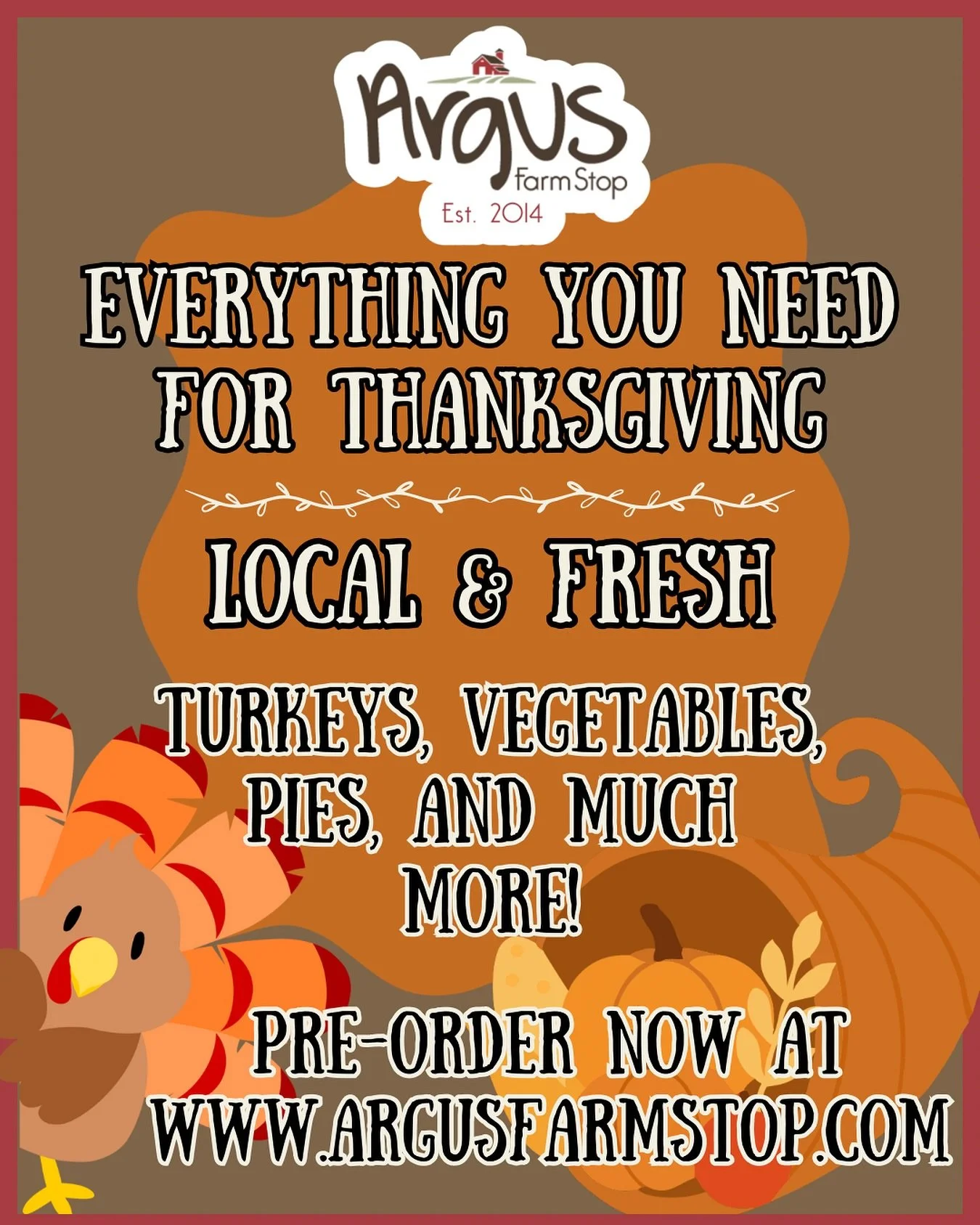 Our Thanksgiving ordering is LIVE on our website! π¦β¨
Support local farmers and producers this holiday by placing your orders for fresh turkeys, chickens, ducks, drinks, pies, and a special Thanksgiving produce box—all available for pickup or d