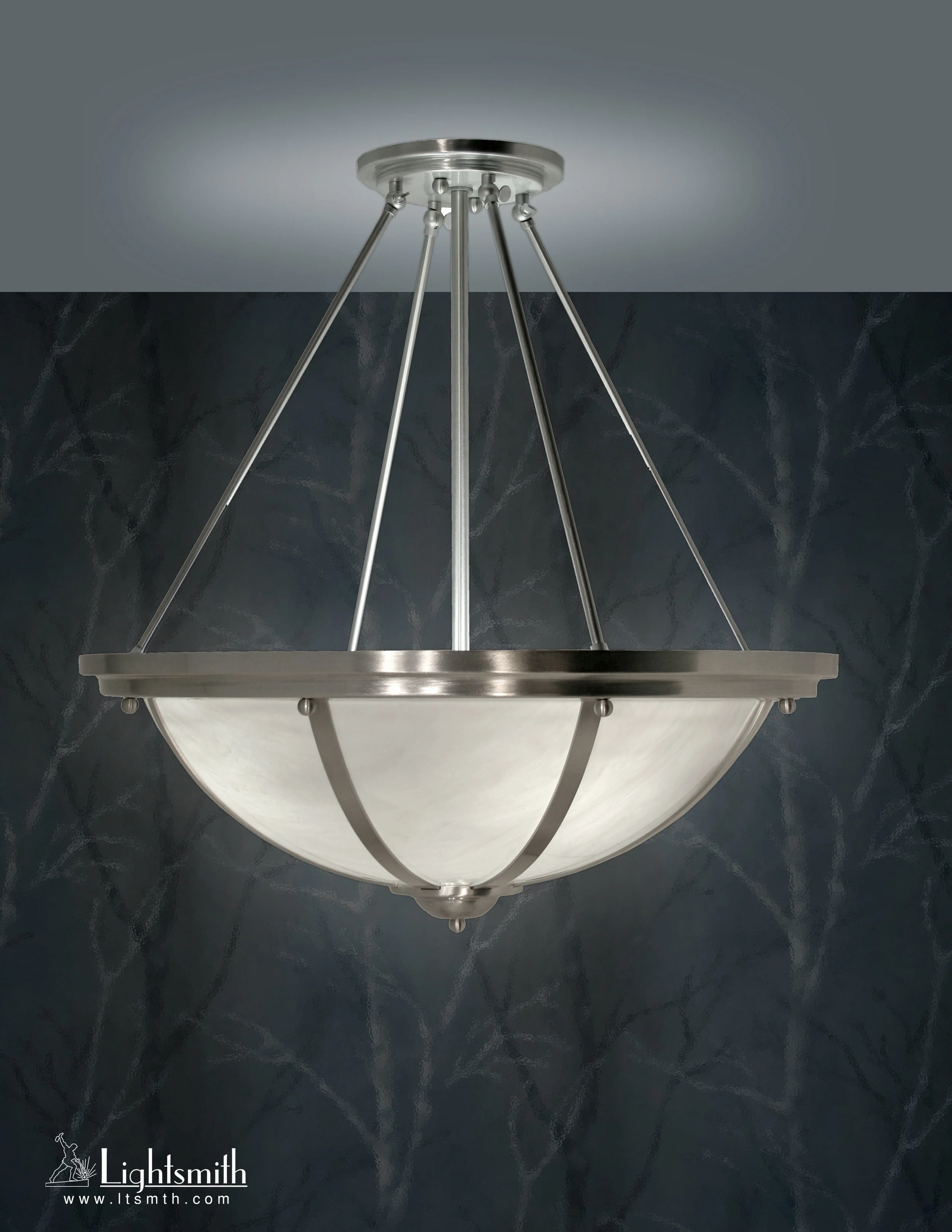 PD-3831 - Satin Nickel - White Alabaster Acrylic