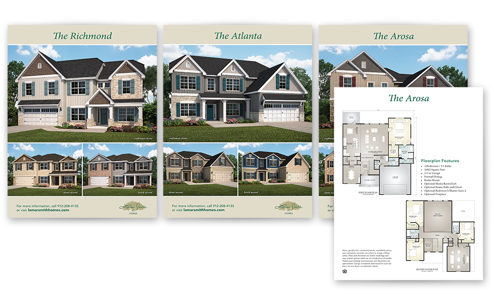 Lamar Smith Homes Floorplan Spec Sheets
