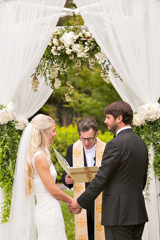 Circular Altar Structure and Florals