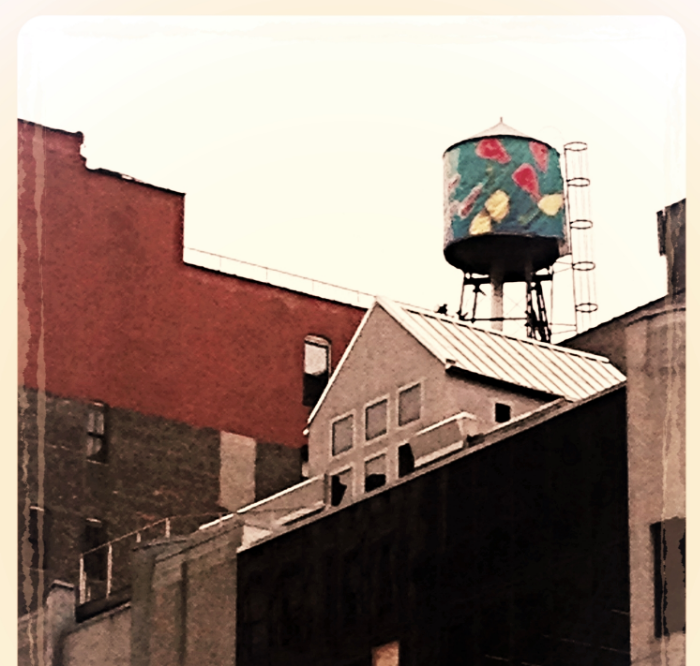 Is the water tower half-full or half-empty? I cannot tell you what to think. All I know is that it adds beauty, whimsy, and artistry to NYC's skyline.