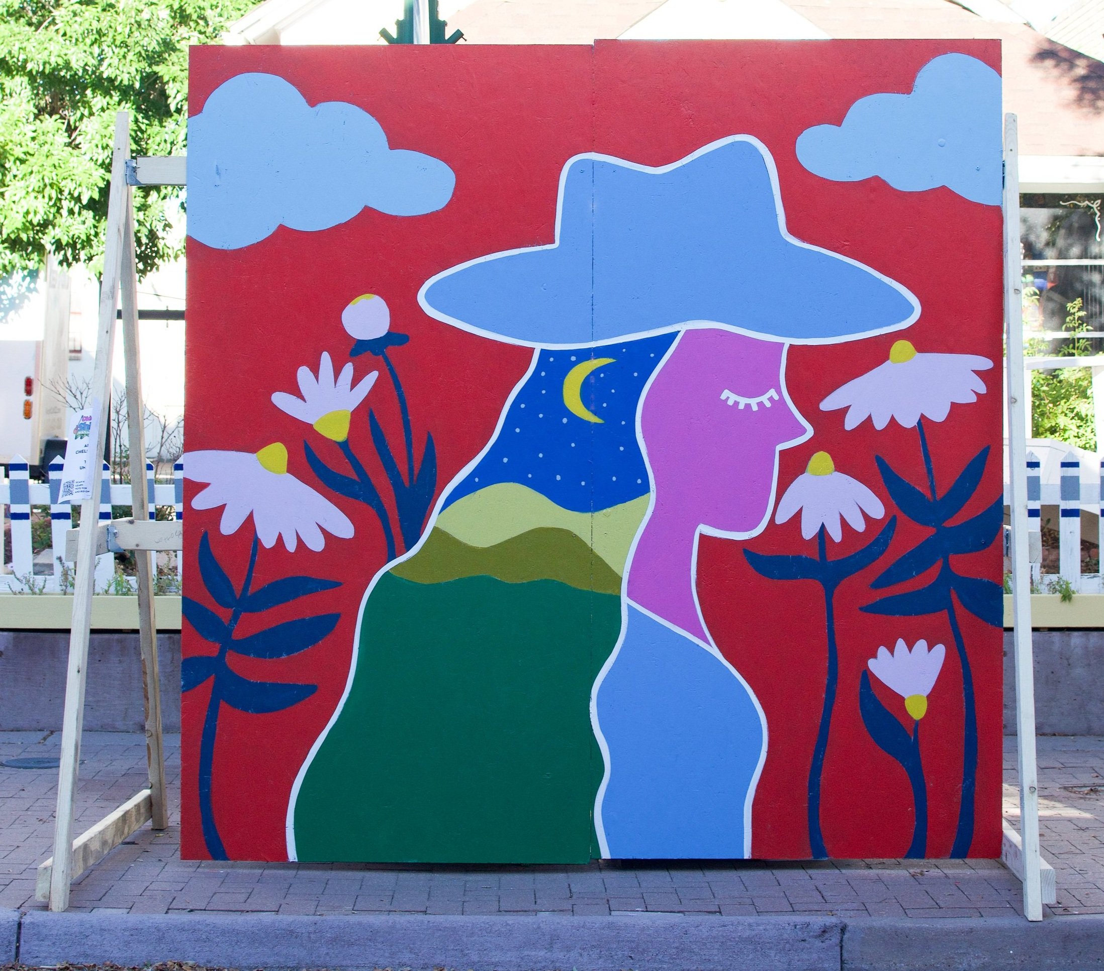 Nighttime Cowgirl, 8 ft x 8 ft, Olde Town Arvada, CO