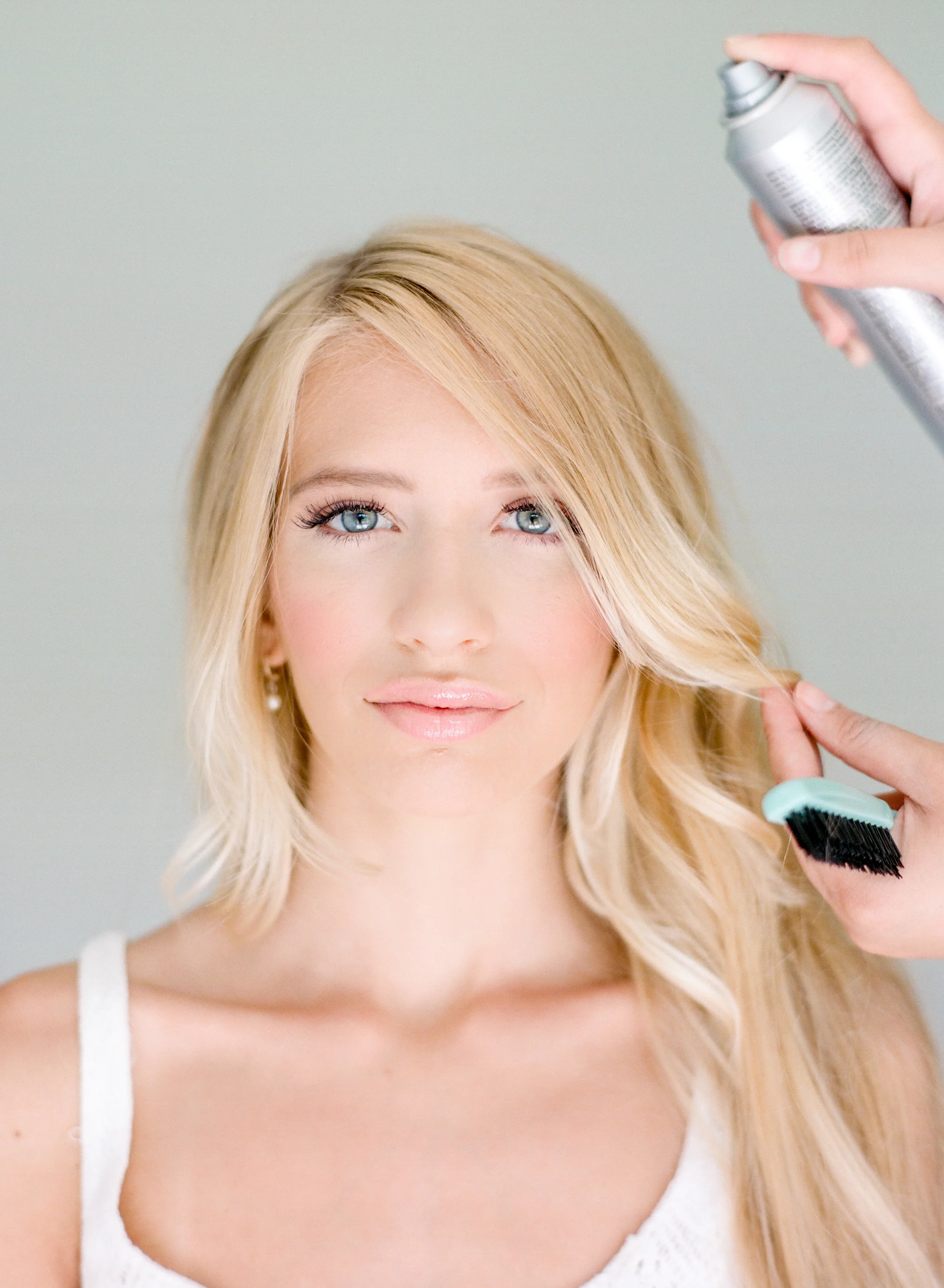 STEP ONE | Part & Prep the hair with a dry texture spray