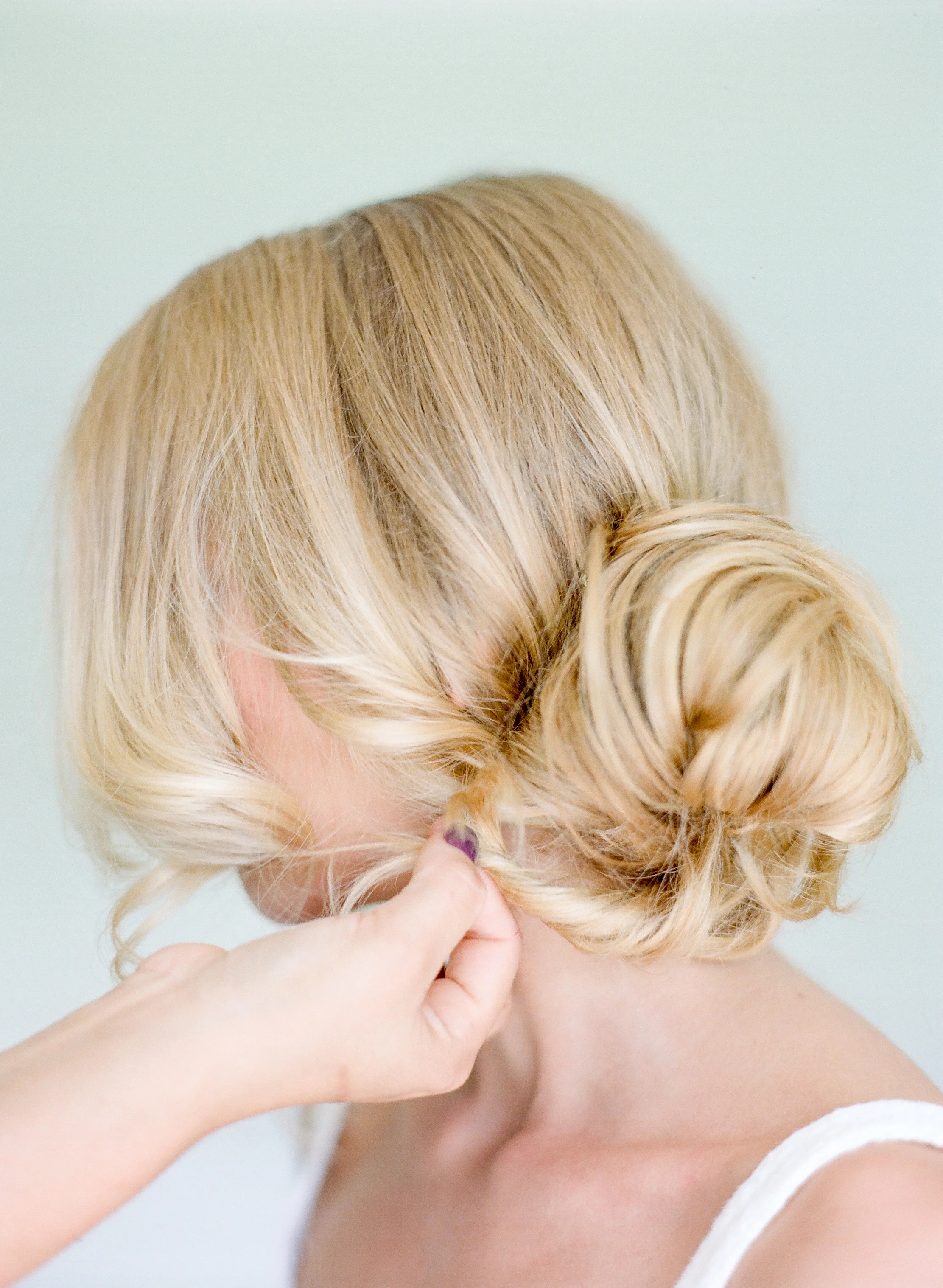 STEP FOUR | Secure bun using bobbi pins