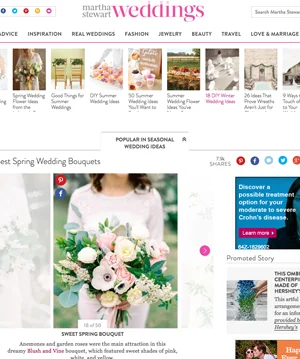 Martha Stewart Weddings Article