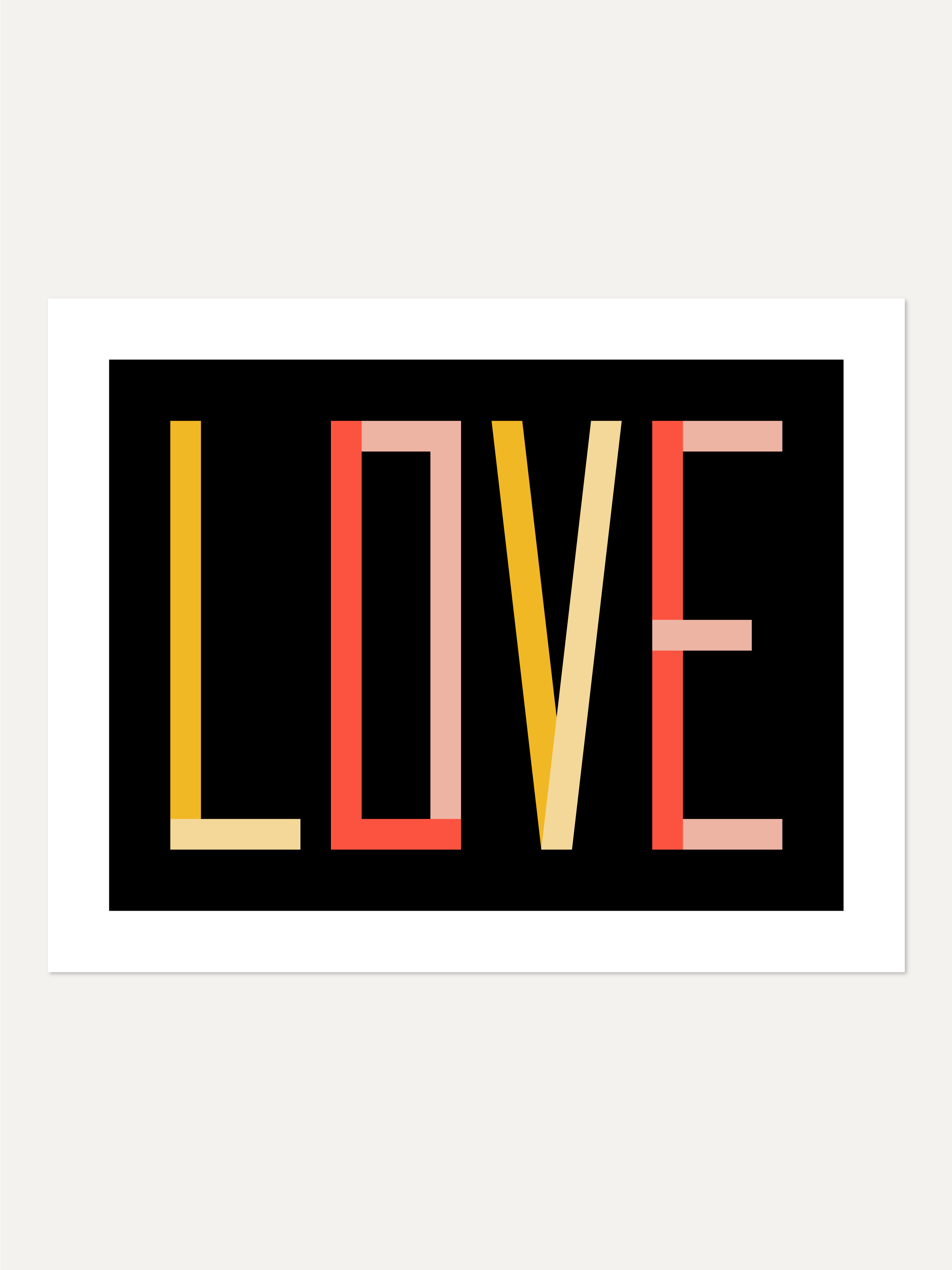 Love Print / Marigold and Red