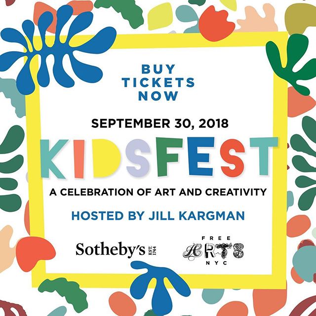 Please join me on Sunday for @freeartsnyc Kidsfest at @sothebys!  Fun activities for the whole family, plus the opportunity to get your own 20x24 Polaroid. Swipe right to see Patrick&rsquo;s &mdash;&gt; 😄📸 and link in bio to buy tix. #nyckids #nycf