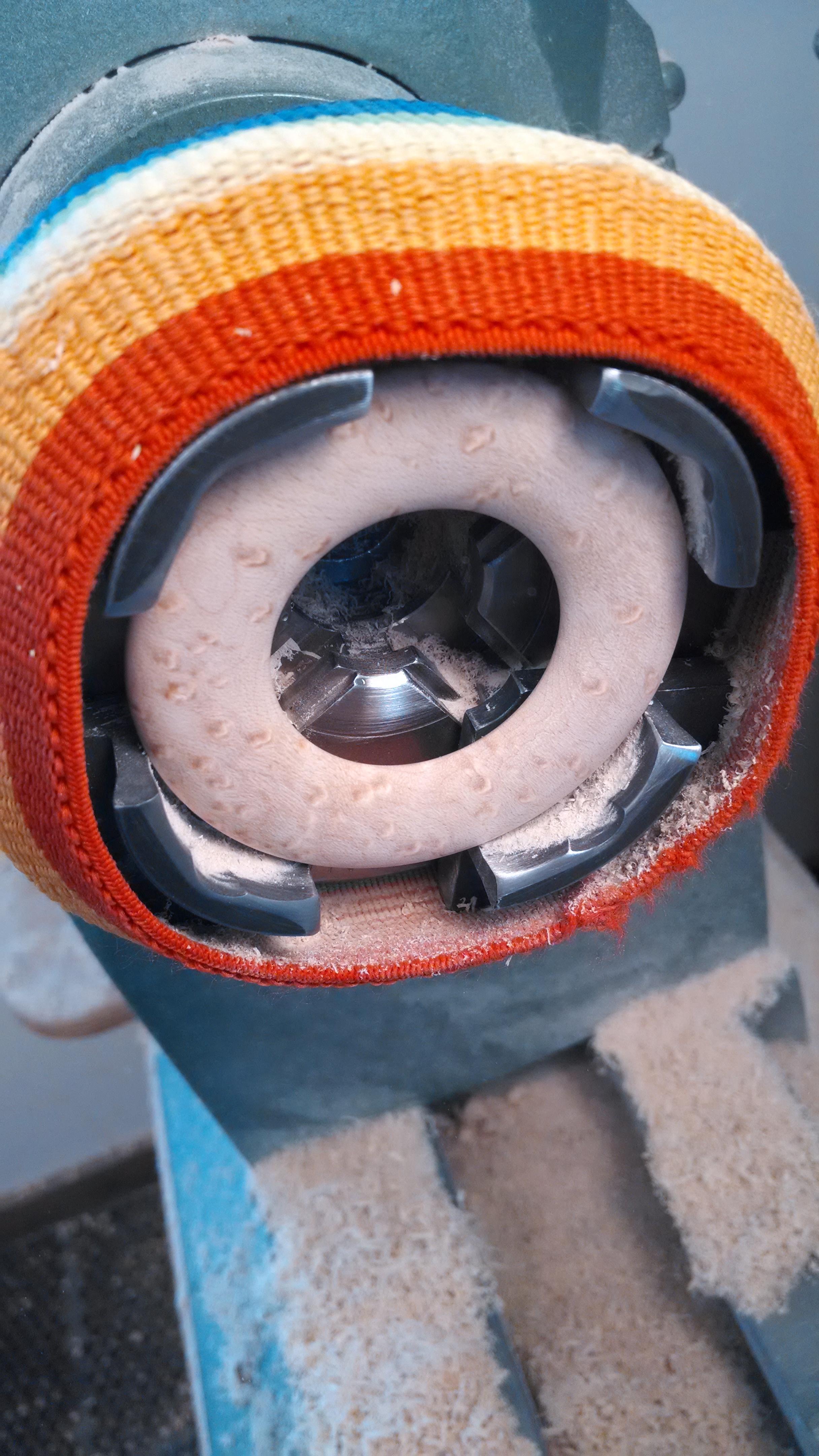 Turning the inside.