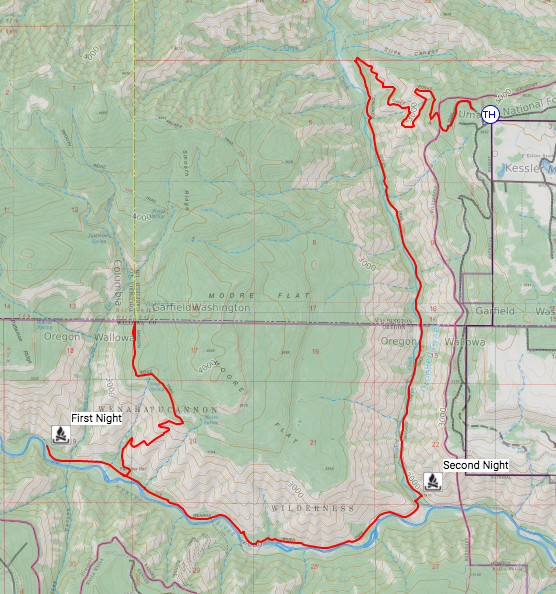 Actual Trip Route 14 mile out and back.