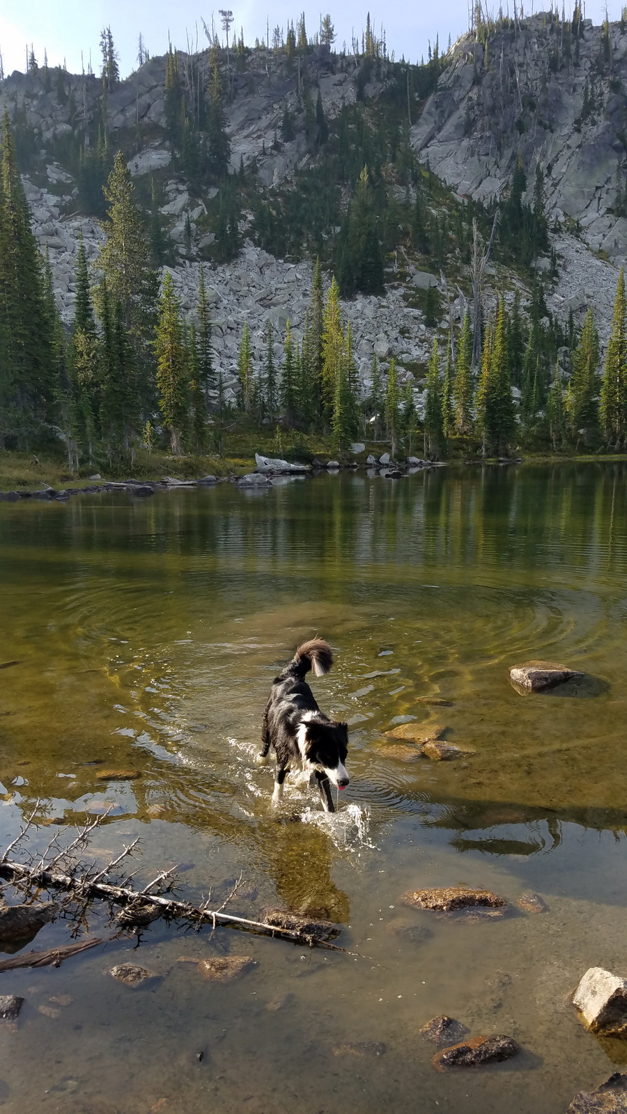 Mike testing the water for turbidity