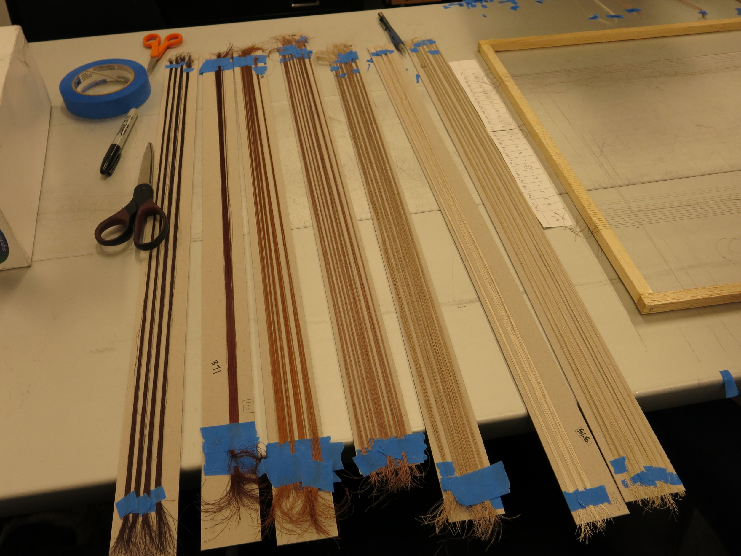 Threads cut to size.