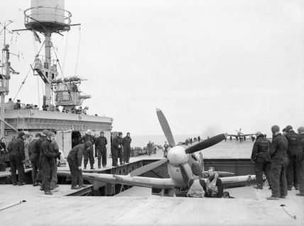 Spitfires moved on to the deck of HMS FURIOUS
