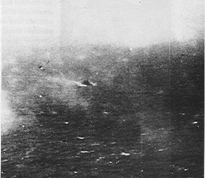 Bismark from the air during her one and only foray into the North Atlantic.