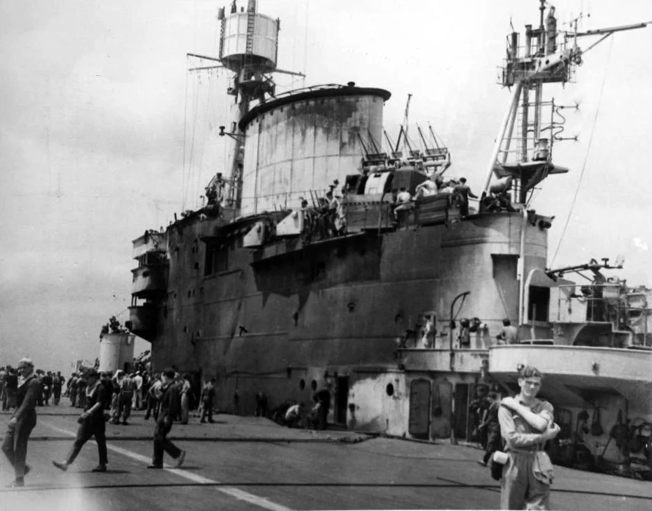 Document: Indefatigable, April 1, Kamikaze Damage (Bomb & Shell)