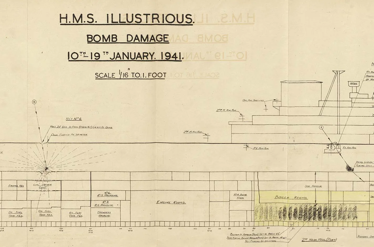 Document: Illustrious, January 10, Damage (Bomb & Shell)