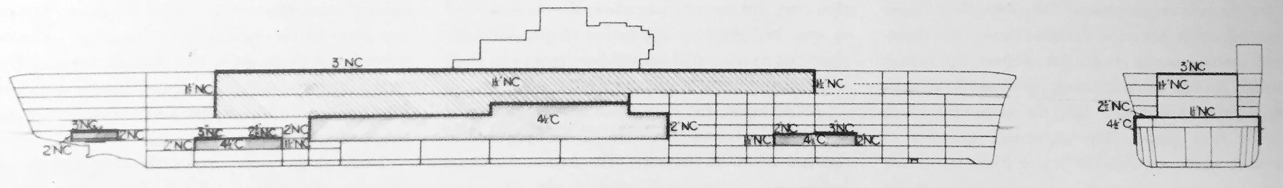 The modified armour distribution of the IMPLACABLE ships.