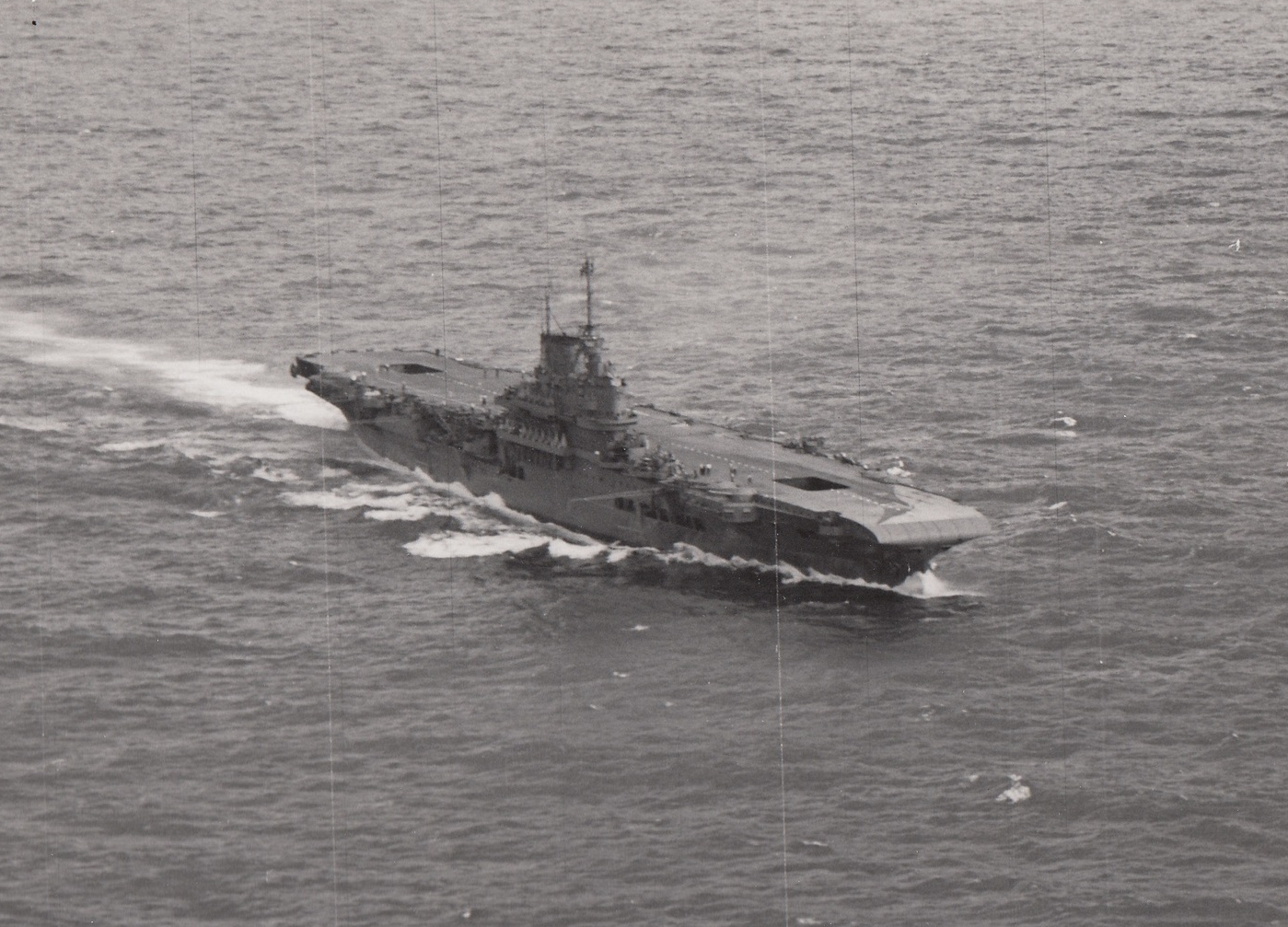 HMS VICTORIOUS at sea off Hawaii.