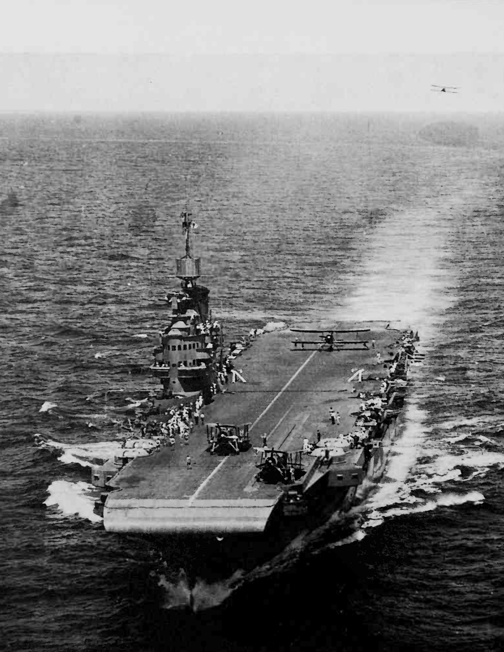 HMS ILLUSTRIOUS landing Swordfish in June 1940. Picture: Fleet Air Arm Museum CARS 1/171