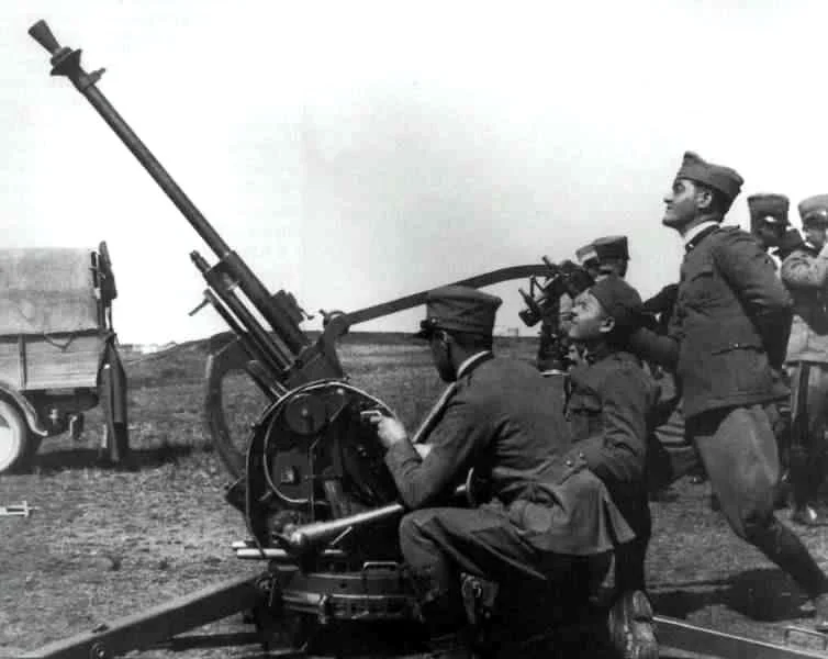 Italian gunners with their 20mm AA mount.