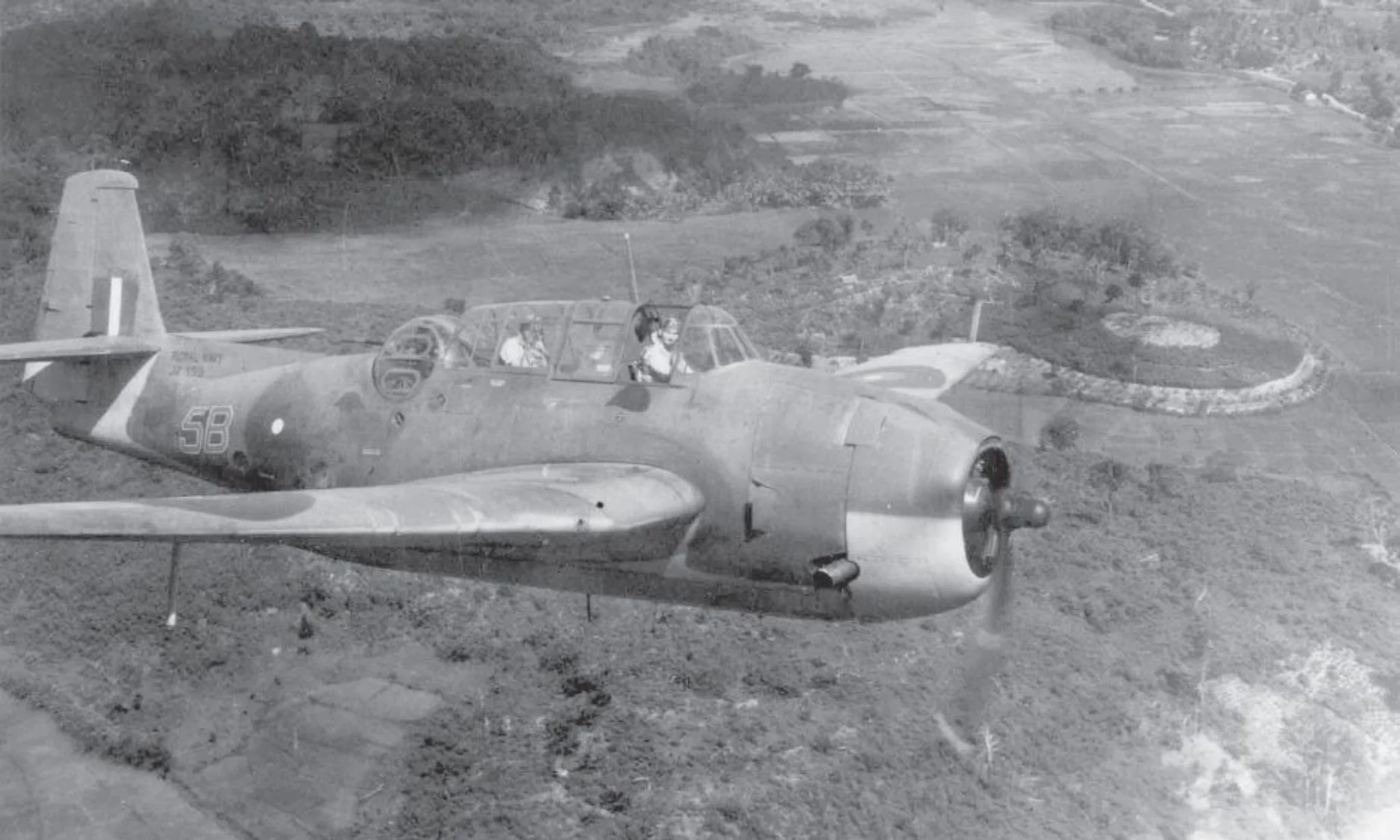 Fleet Air Arm Avengers carried four 500lb bombs in each of the Meridian raids.