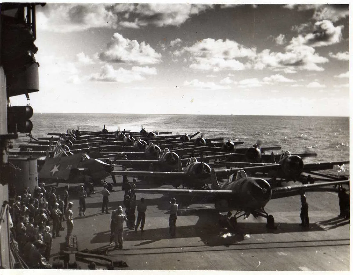 USN and FAA Wildcats aboard HMS Victorious (USS Robin) while operating as a 'fighter carrier' in 1943. Picture thanks to David Reid