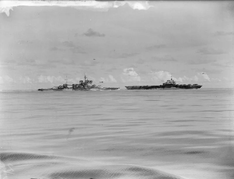 HMS FORMIDABLE in company with WARSPITE.