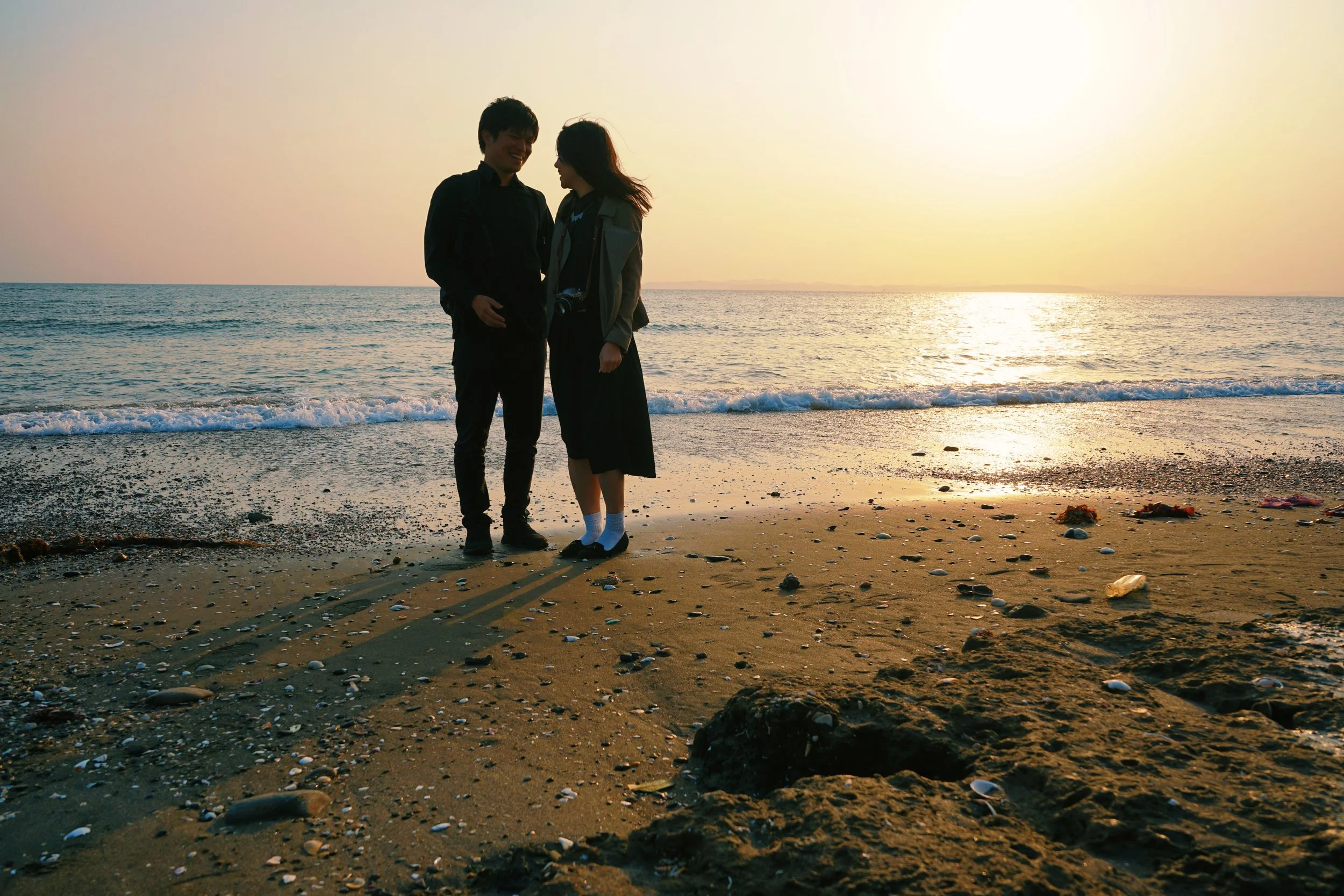 海に行って貝殻集めてみたり