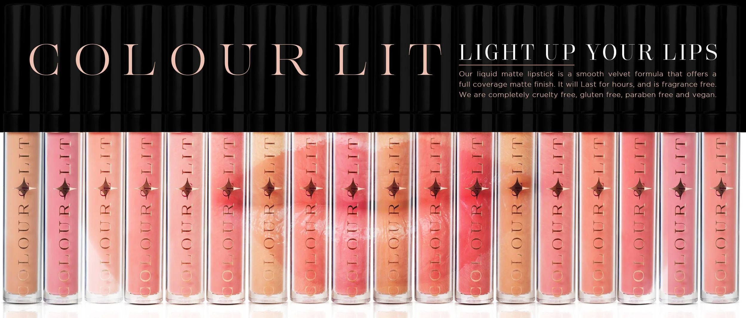Ad material for Colour lit, featuring photo editing and collage.
