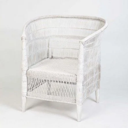 Malawi Arm Chair - White 750mm (L) x 600mm (D) x 850mm (H) $120