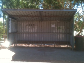 THIS IS THE OLD MARGARET RIVER BUS STOP MARCH 2014