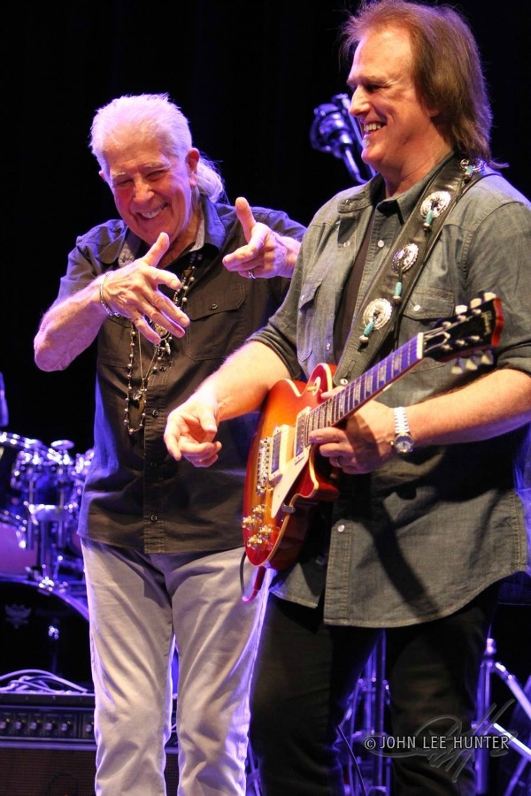Sharing the stage with the legendary "Godfather of the Blues", John Mayall. Photo courtesy of John Hunter.