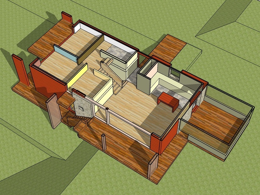 The ubiquitous split-level ranch is an economical way to enclose space. The Concept House I explores this familiar house form and its potential for energy efficiency, economy and architectural interest.