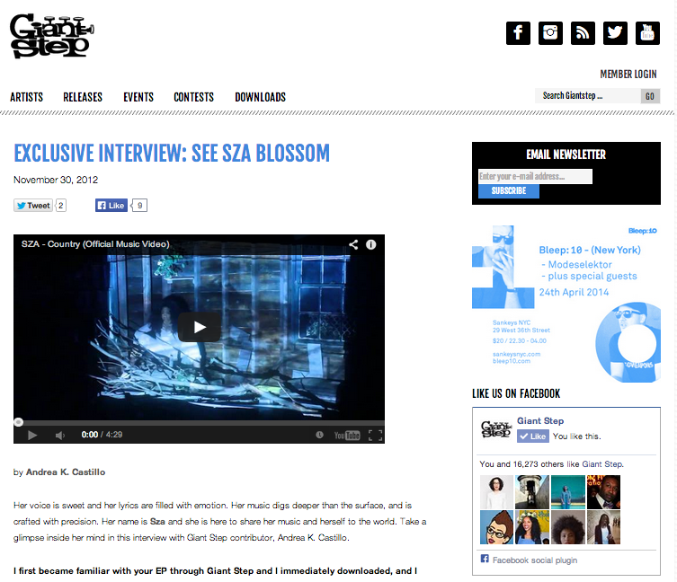EXCLUSIVE INTERVIEW: SEE SZA BLOSSOM