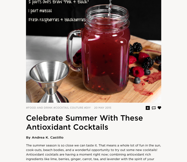 Celebrate Summer With These Antioxidant Cocktails