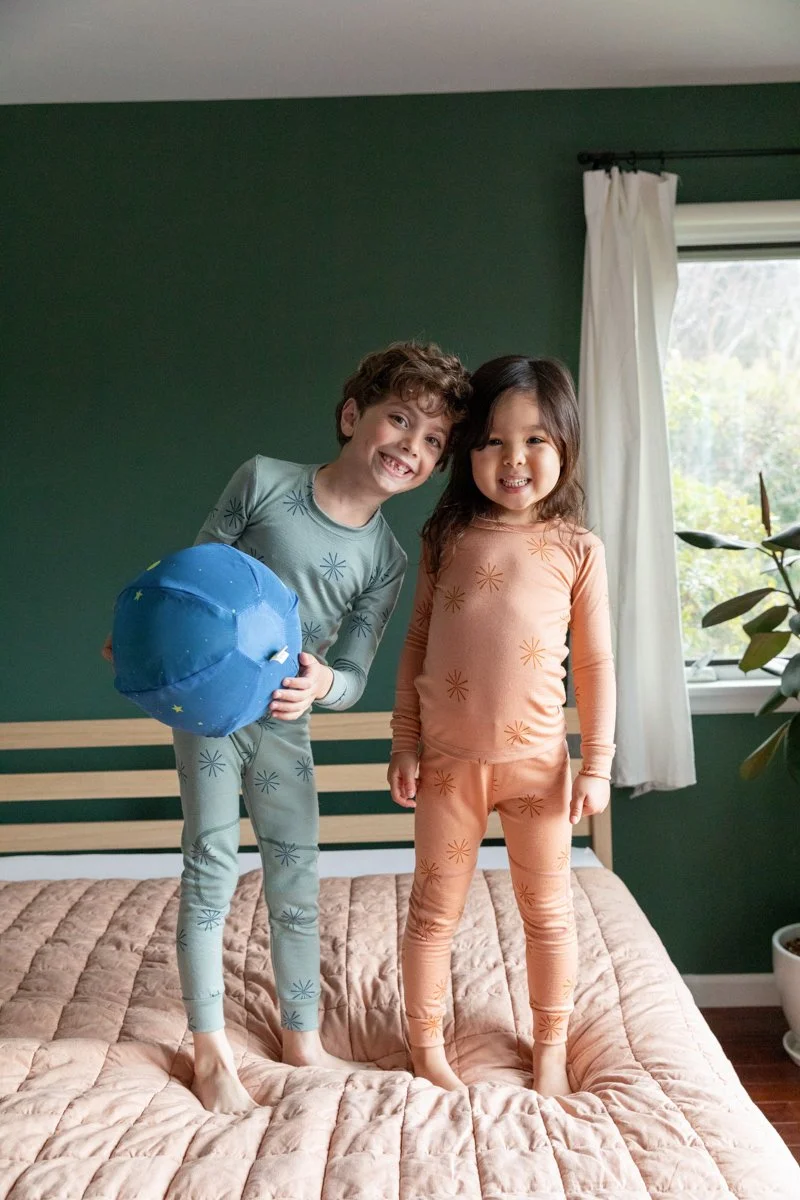 chasing windmills merino wool kids long johns_aquifer with blue windmills-005.JPG