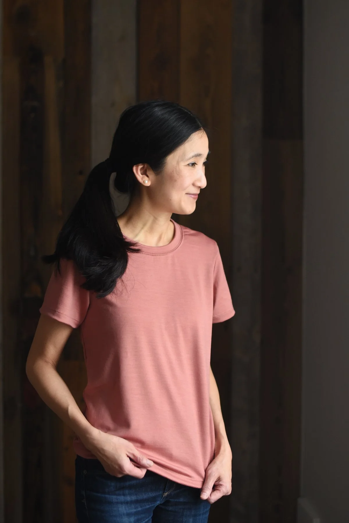 chasing windmills women's merino wool classic tshirt-004.JPG