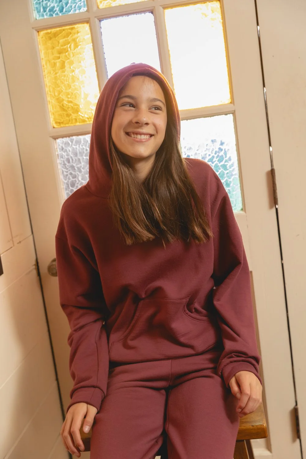 merino wool fleece hoodie kids_berry-001.JPG